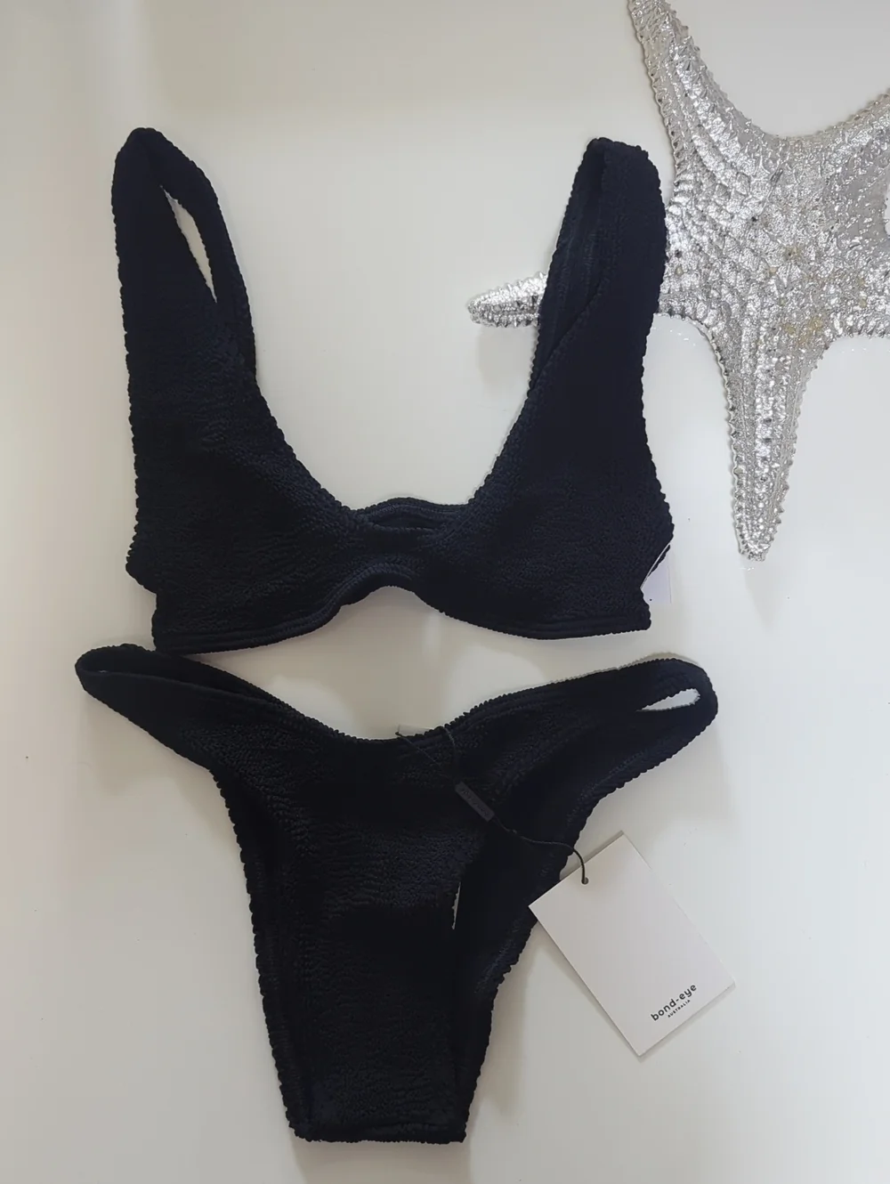 NWT Black Bond -Eye BIKINI SET 🖤 Scout Top 🖤Scene bottom 🖤 ONE SIZE NEW - Picture 1 of 10